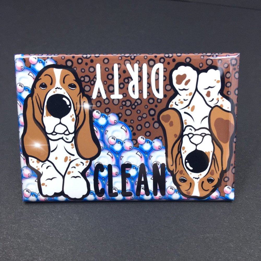 Basset Hound Dog Dishwasher Magnet Kitchen Decor